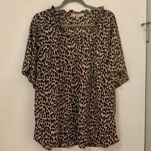 Leopard print LOFT blouse - Size 16